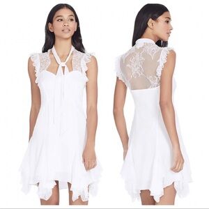 Cinq A Sept Clotilde White Silk Lace Dress Size 10